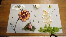 assemblages de légumes crus
