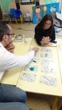 Les participants jouent à un jeu pour reconnaitre les différents outils.